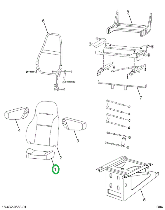 2587103C1 UPHOLSTERY  SEAT CUSHION DRIVE