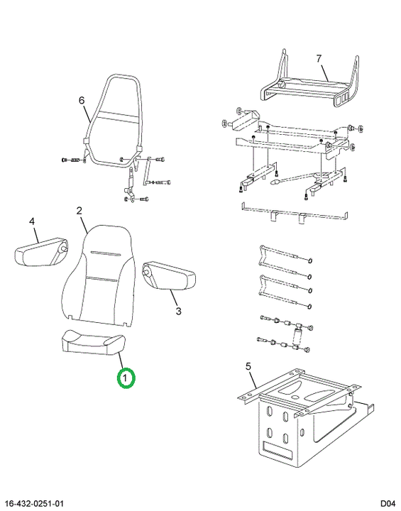 2587587C91 UPHOLSTERY  SEAT CUSHION DRIVE