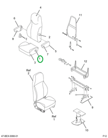 2587630C91 Cushion, Seat W/upholstery