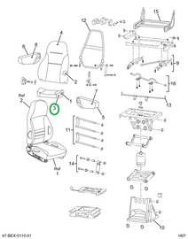 2587655C91 Upholstery Drivers Seat Cushio