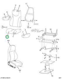 2587674C91 UPHOLSTERY  SEAT CUSHION DRIVE
