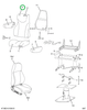 2587675C91 UPHOLSTERY  SEAT BACK DRIVER*