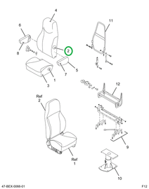 2587720C91 Cushion, Seat Back W/upholster