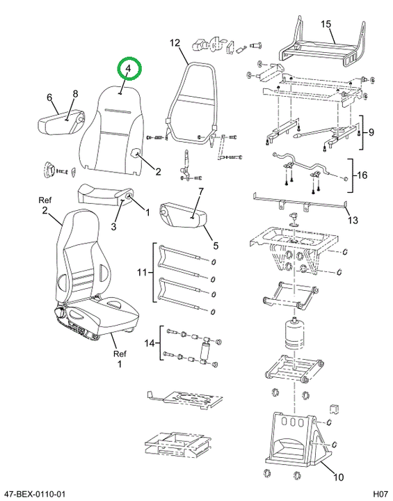 2587745C91 Upholstery Drivers Seat Back