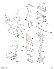 2587748C91 Cushion, Seat W/upholstery