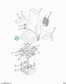 2588235C1 CUSHION  SEAT ASSY