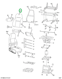 2588649C1 Upholstery Drivers Seat Back