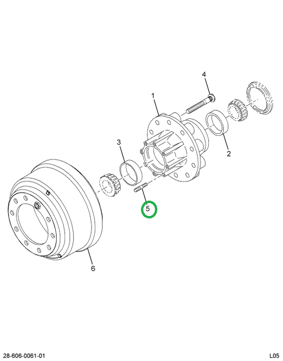 2588662C1 BOLT RIM MTG M22 X 1.5MMX5.15