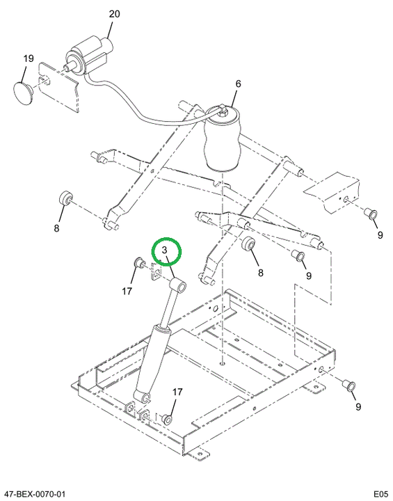 2588834C91 ABSORBER,SHOCK, ABSORBER, DRIV