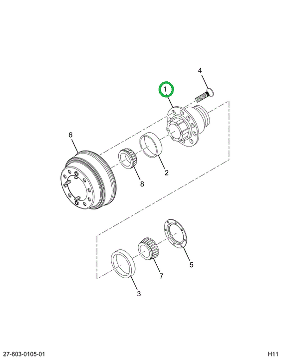 2588865C91 HUB DISC WHEEL W/CUPS