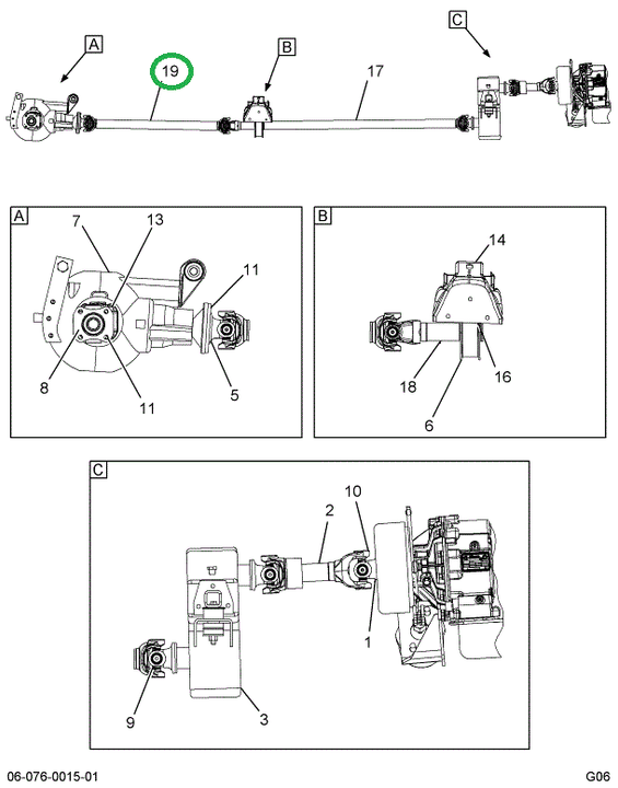 2589191C1 Shaft, Rear Drive