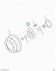 2589490C91 HUB FRT WHL W/CUPS LESS STUDS
