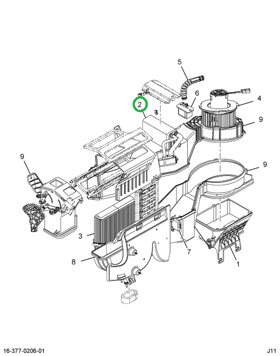 2589498C92 EVAPRATR,EVAPORATOR AIR COND W