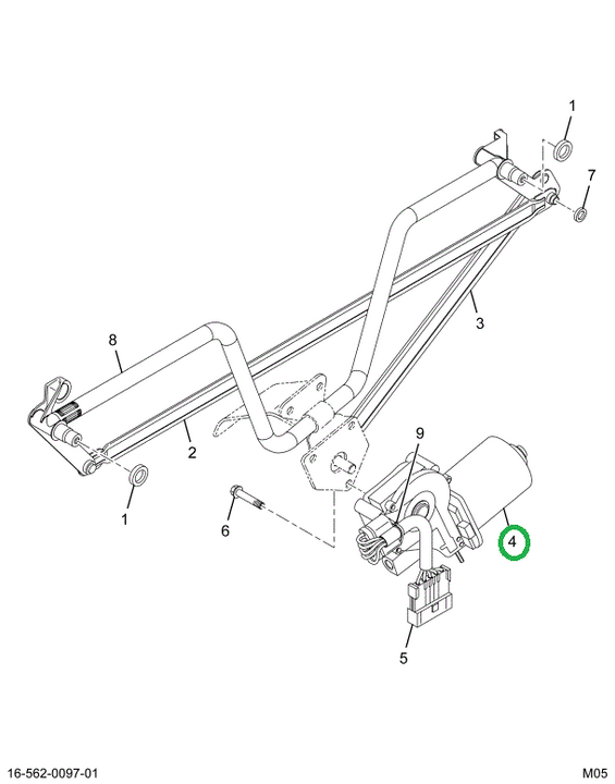 2589741C91 MOTOR AND CRANK ASSY W/S WPR