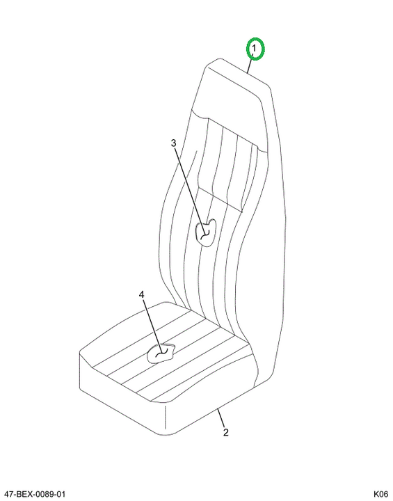 2589941C1 UPHOLSTERY  SEAT BACK DRIVER*