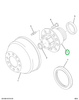 2590153C91 HUB RR WHL W/CUPS/STUDS/X-RING