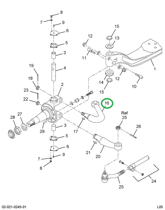 2590912C1 Arm, Steering Single Left