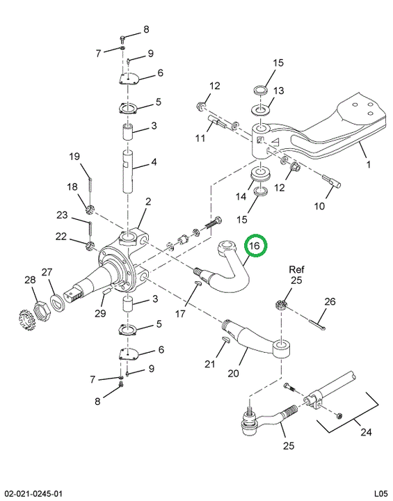 2590913C1 Arm, Steering Single Right