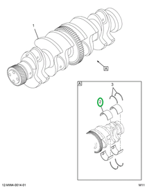 2591158C1 BEARING CRKSHFT 0.25MM