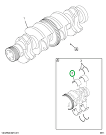 2591159C1 BEARING CRKSHFT 0.50MM