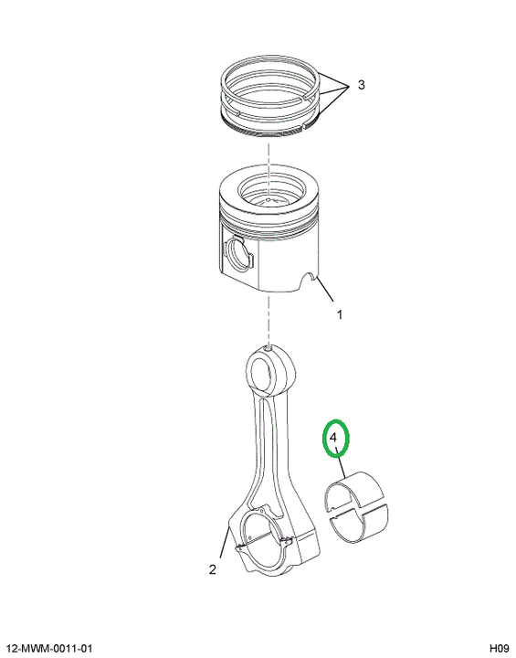 2591190C1 BEARING CONN ROD STD