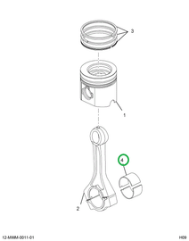 2591191C1 BEARING CONN ROD 0.25MM