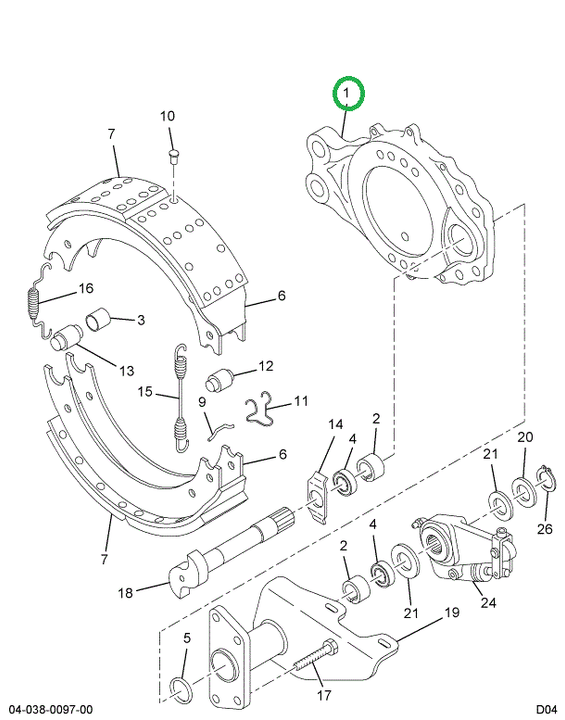 2591532C91 SPIDER BRAKE W/BUSHING & SEAL