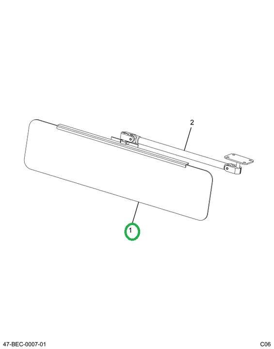 2591875C1 VISOR  TINTED 6 X 24 BLADE