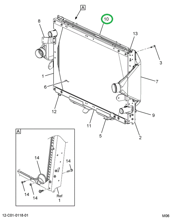 2592335C92 CHANNEL,RAD TOP FRM ASSY W/ISO