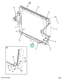 2592336C92 CHANNEL,RAD BOT FRM ASSY W/ISO