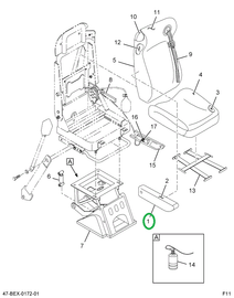 2592375C91 Armrest, Seat, Driver W/ Uphol