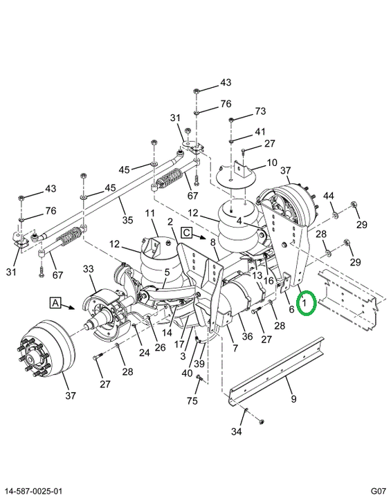 2592500C1 Bracket Assembly, Hanger Rear