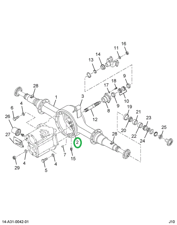 2592671C1 STUD DIFF TO HOUSING