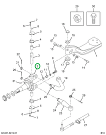 2592690C91 KNUCKLE STRG W/BUSHING RT