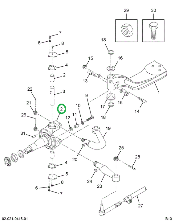 2592690C91 KNUCKLE STRG W/BUSHING RT