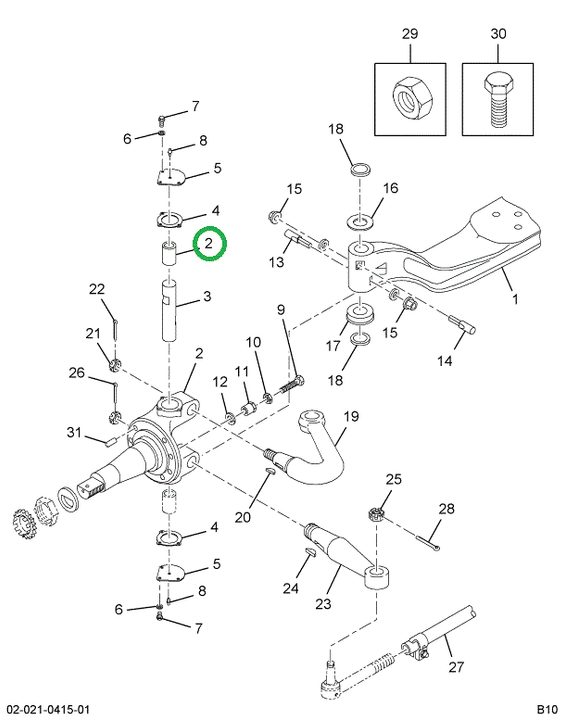 2592691C91 KNUCKLE STRG W/BUSHING LT