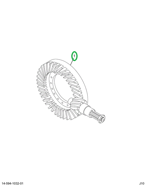 2592702C91 Gear Set, Differential R/p 3.7