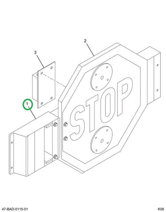 2592991C91 BASE  AIR STOP ARM