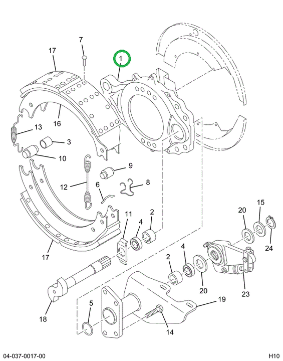 2593358C91 SPIDER BRAKE W/BUSH & SEAL
