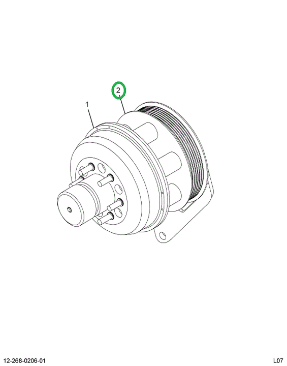 2593602C91 HUB FAN DRIVE PULLEY AND BASE