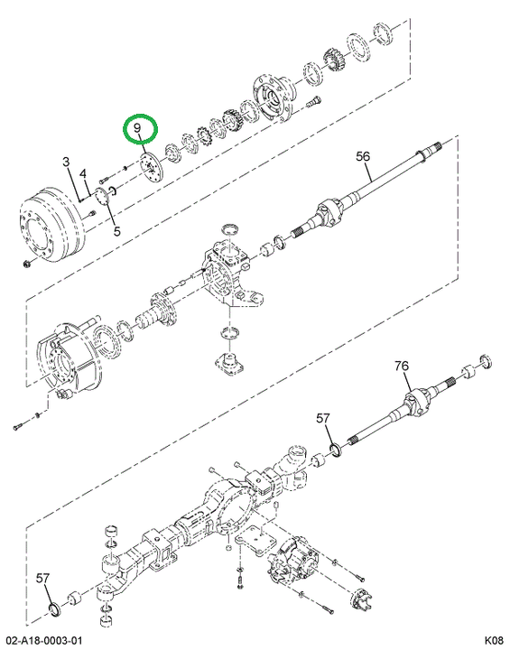 2593632C1 FLANGE FRT WHL DR