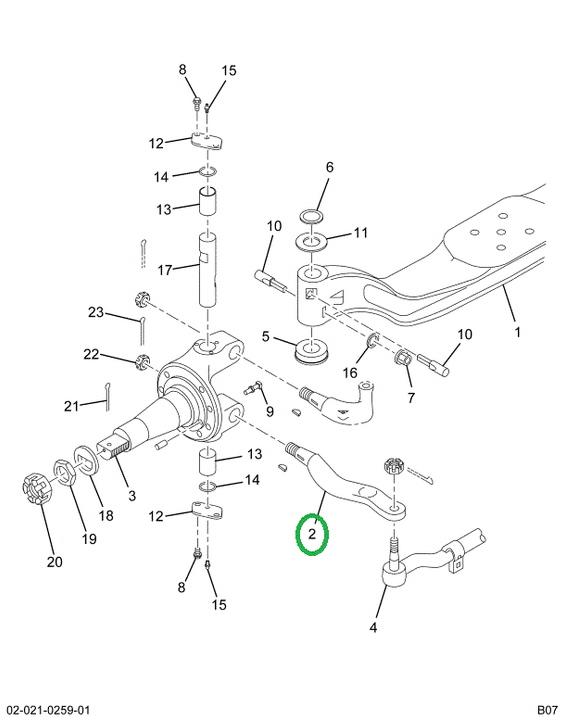 2593770C1 Arm, Tie Rod Right Hand