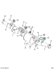 2594579C1 BRACKET HANGER #3 FE BUS