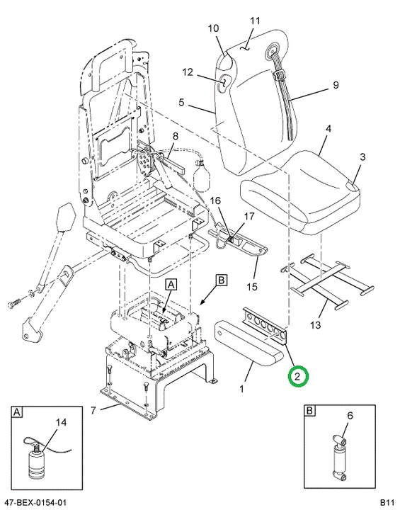 2594636C1 Armrest Driver Fr Without Upho