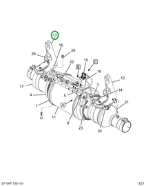 2594795C91 Bracket, Lower Shock Mounting,