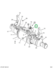 2594798C91 Bracket, Egr, Dpfe Support And