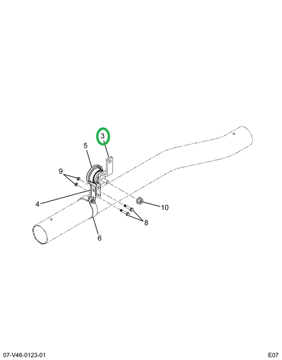 2595010C1 Bracket, Strap Hanger Upper