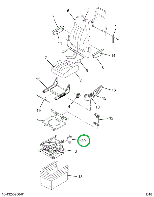 2595130C91 SPRING AIR SEAT KIT