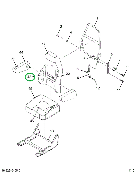 2595317C92 CUSHION BACK HI CHRL