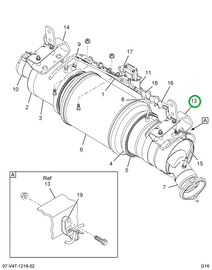 2595516C91 BRACKET EXH PIPE WELDED ASSY